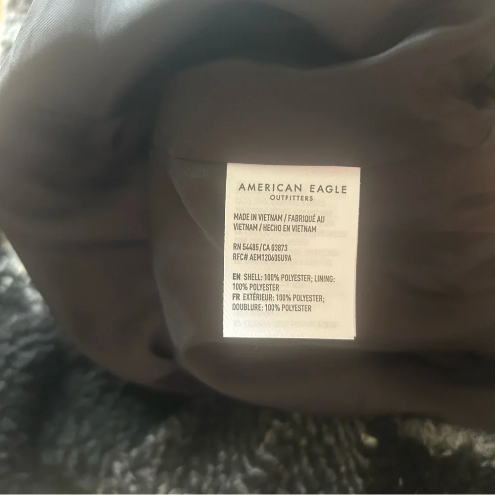 American Eagle Buffalo Plaid Check Sherpa Full Zip Jacket Women’s Small - Picture 4 of 6